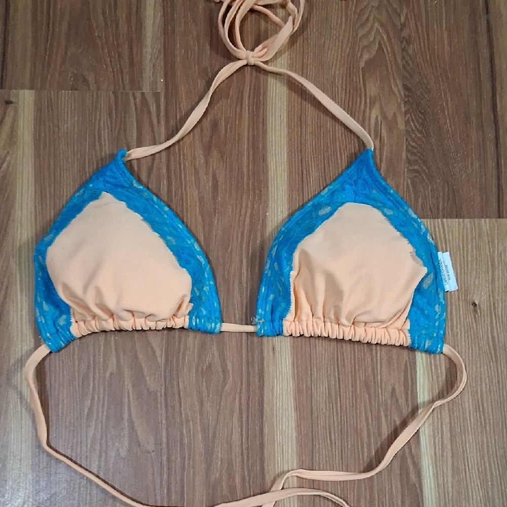 Lace Trim Bikini Top